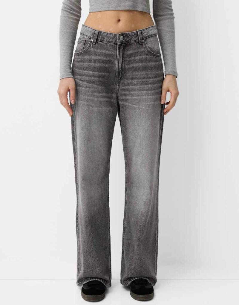Bershka - Weite Jeans in Grau von Bershka