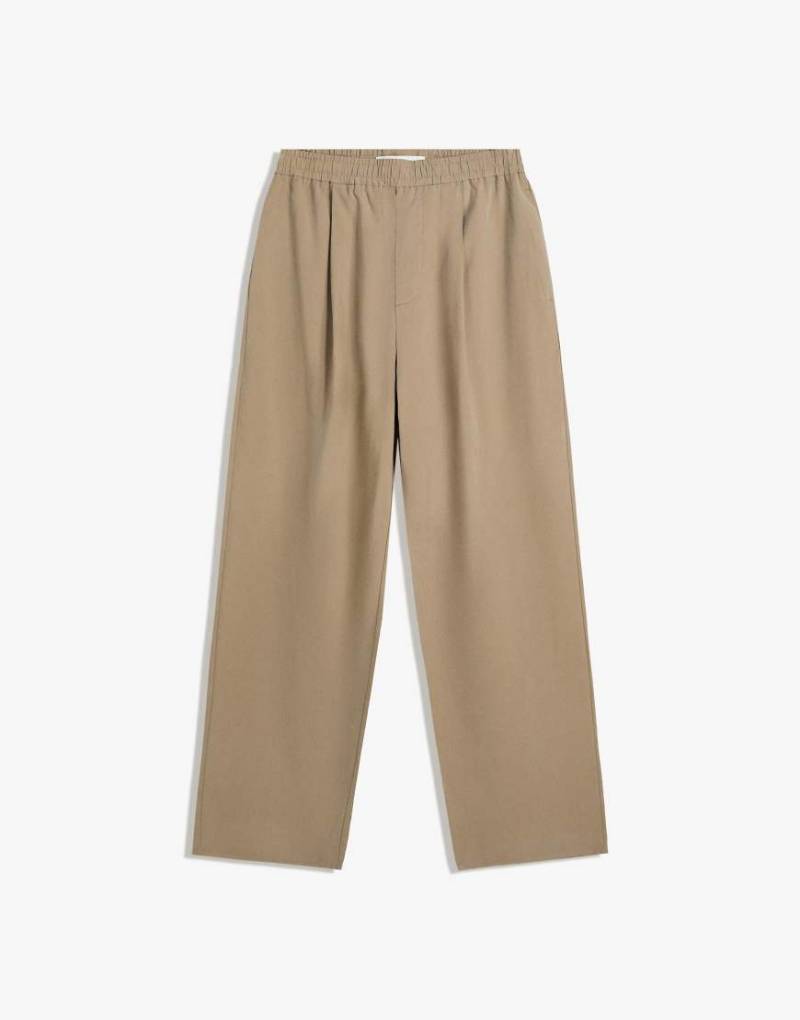 Bershka - Weite Jogginghose in Beige-Braun von Bershka