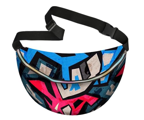 Bertoni Bauchtasche Gürteltasche XXL Brusttasche Hüfttasche Damen Herren Innentasche Verstellbarer Gurt Codura Polyester 45x25x2 cm Wasserdicht Flat von Bertoni