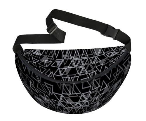 Bertoni Bauchtasche Gürteltasche XXL Brusttasche Hüfttasche Damen Herren Innentasche Verstellbarer Gurt Codura Polyester 45x25x2 cm Wasserdicht Triangle von Bertoni
