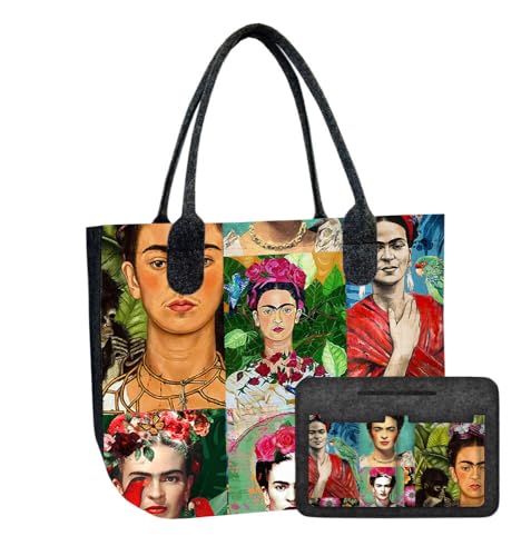 Bertoni Einkaufstasche Organizertasche 2er Set Tasche Schminktasche Organizer Shopper Codura Mit Reißverschluss LADY XL Modern Frida von Bertoni