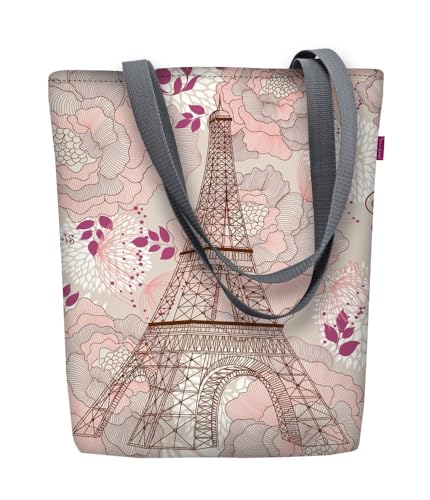 Bertoni Tasche Schultertasche Einkaufstasche Umhängetasche Shopper Tote Bag Handtasche Codura Mit Reißverschluss Sunny 40x36x2 cm Bonsoir von Bertoni
