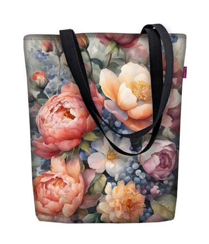 Bertoni Tasche Schultertasche Einkaufstasche Umhängetasche Shopper Tote Bag Handtasche Codura Mit Reißverschluss Sunny 40x36x2 cm Felicia von Bertoni
