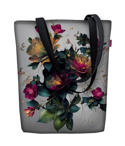 Bertoni Tasche Schultertasche Einkaufstasche Umhängetasche Shopper Tote Bag Handtasche Codura Mit Reißverschluss Sunny 40x36x2 cm Kiara von Bertoni