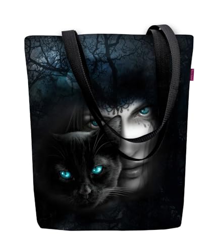 Bertoni Tasche Schultertasche Einkaufstasche Umhängetasche Shopper Tote Bag Handtasche Codura Mit Reißverschluss Sunny 40x36x2 cm Moonlight von Bertoni