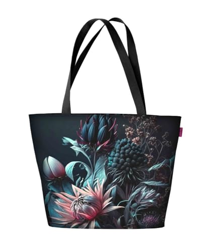 Bertoni Tasche Schultertasche Strandtasche Einkaufstasche Umhängetasche Shopper Tote Bag Wetterfest Codura Mit Reißverschluss A4 45x33x3 cm Holi Perla von Bertoni