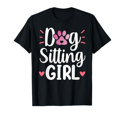 Hundesitterin Mädchen Dog Sitting Hundesitting Hundesitter T-Shirt Hundesitterin Mädchen Dog Sitting Hundesitting Hundesitter T-Shirt von Beruf Job Hunde Ferienjob Hobby