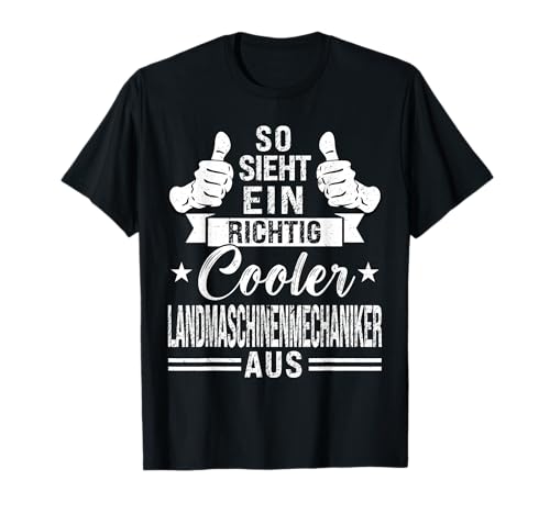 Beruf & Landmaschinen Geschenkidee Herren Landmaschinenmechaniker und Landwirte Schwarz Small Klassisch U-Ausschnitt T-Shirt von Beruf & Landmaschinen Geschenkidee