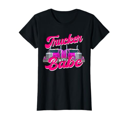 Damen Trucker Babe Trucker Trucker Trucker Motorfahrerin Damen T-Shirt Damen Trucker Babe Trucker Trucker Trucker Motorfahrerin Damen T-Shirt von Berufskraftfahrer Trucker Babe LKW Fahrer Designs