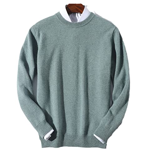 100 % Kaschmir-Pullover für Herren, alltäglich, warm, All-Match-Strickpullover, Jersey, türkis, X-Groß von Bervoco