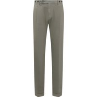 Berwich Anzughose aus einem elastischem Baumwoll-Mix mit Knopfriegel in 52 von Berwich