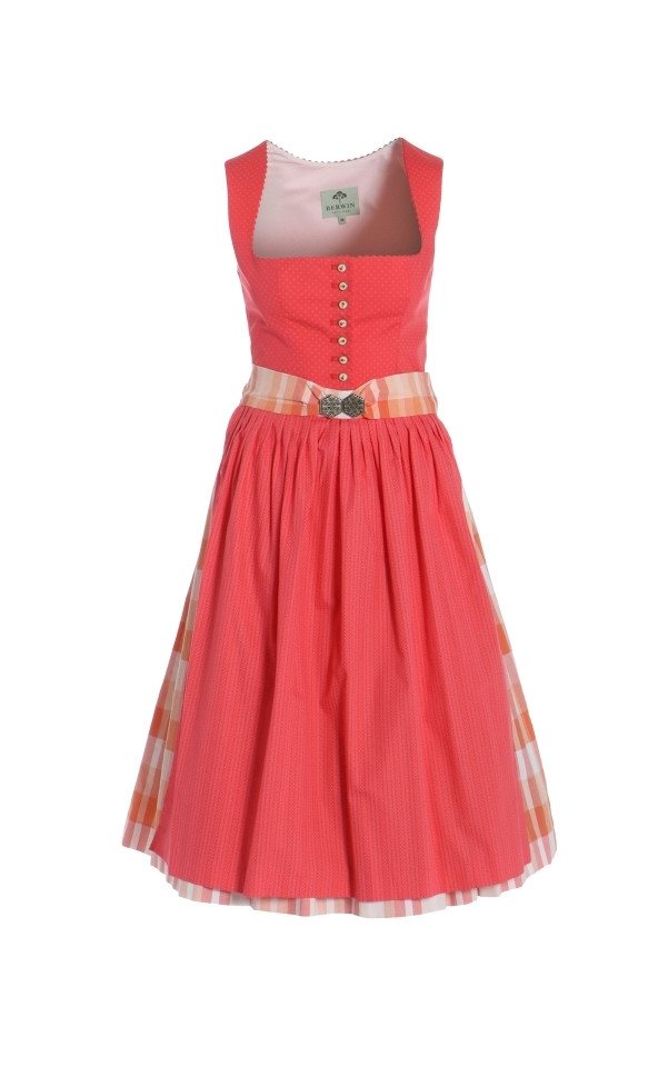 Berwin Dirndl Dirndl mit kariertem Rock - koralle von Berwin