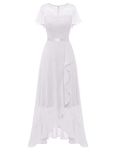 Berylove Abendkleid Hochzeit Lang Kleid Festlich Damen Jugendweihe Kleider Lang Cocktailkleid Festliches Kleid BLP7051 White S von Berylove