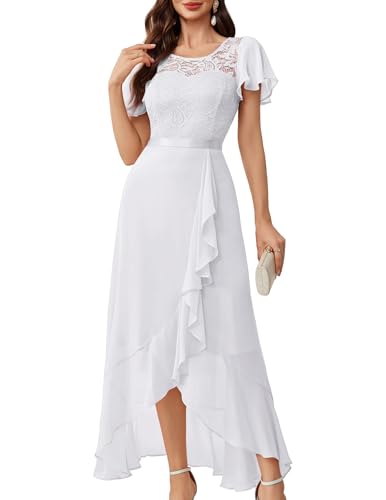 Berylove Abendkleid Hochzeit Lang Kleid Festlich Damen Jugendweihe Kleider Lang Cocktailkleid Festliches Kleid BLP7051 White S von Berylove