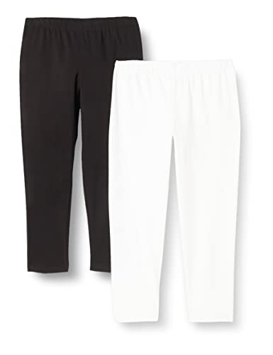 berydale Women's BD230 Leggings, Schwarz/Weiß (2er Pack), 2XL von berydale