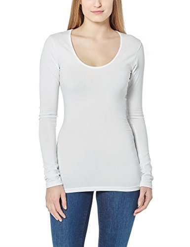 berydale figurbetontes Langarmshirt mit Rundhalsausschnitt, Damen, Weiß, XL von berydale