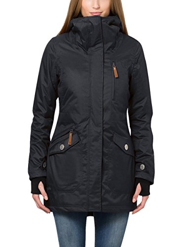 Berydale Damen Funktionsparka Jacke, Schwarz - Gefütterter Winter Parka, XL EU von berydale