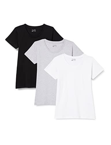 berydale Damen T-Shirt mit Rundhalsausschnitt aus 100% Baumwolle im Multipack von berydale