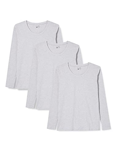 berydale Damen Langarm-Shirt mit Rundhalsausschnitt aus 100% Baumwolle im Multipack von berydale