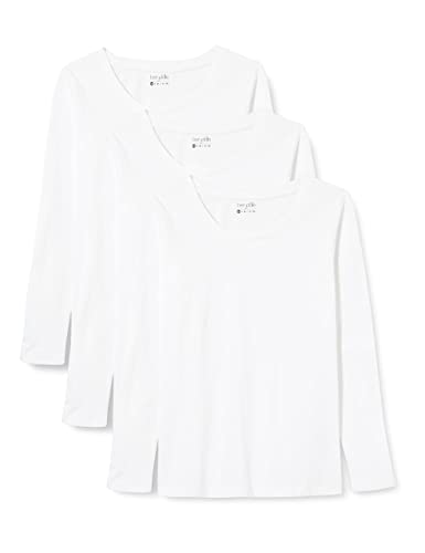 berydale Damen Langarm-Shirt mit Rundhalsausschnitt aus 100% Baumwolle im Multipack von berydale