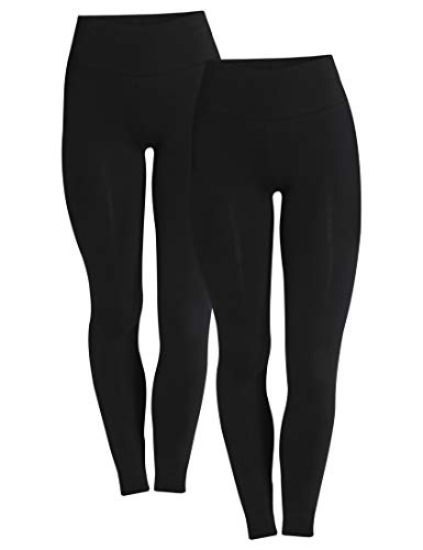 Berydale Damen Hochbund-Leggings, Schwarz (1er Pack), S von berydale