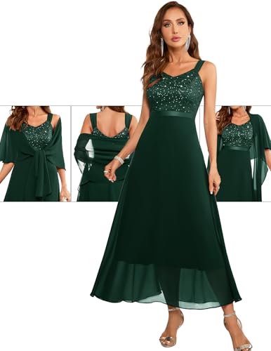 Berylove Ballkleider Damen Lang Kleider Lang Elegant Ball Kleider Kleid Dunkelgrün Konfirmation Kleid Jumpsuit Hochzeitsgast Damen Fairy Dress BLP7079 DarkGreen XL Berylove Ballkleider Damen Lang Kleider Lang Elegant Ball Kleider Kleid Dunkelgrün Konfirmation Kleid Jumpsuit Hochzeitsgast Damen Fairy Dress BLP7079 DarkGreen XL von Berylove