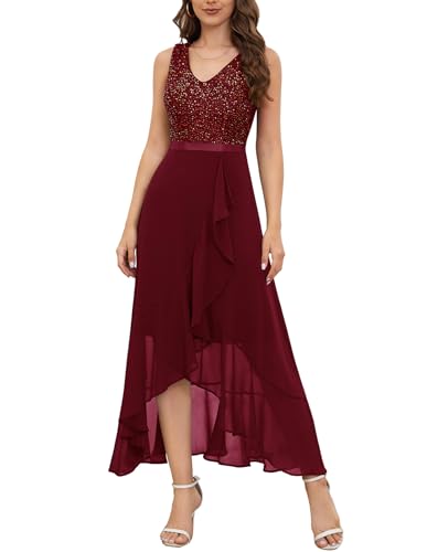 Berylove Party Kleid Abendkleider Kurz Ballkleid Lang Brautjungfernkleider Brautkleider Hochzeitskleider Vorne Kurz Hinten Lang BLS0015 Burgundy 2XL Berylove Party Kleid Abendkleider Kurz Ballkleid Lang Brautjungfernkleider Brautkleider Hochzeitskleider Vorne Kurz Hinten Lang BLS0015 Burgundy 2XL von Berylove