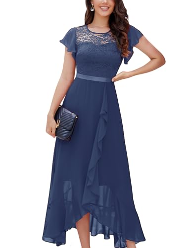 Berylove Sommerkleid Damen Abendkleider Elegant Für Hochzeit Kleider Für Hochzeitsgäste Ballkleider Damen Lang Brautjungfernkleider BLP7051NC Grayish Purple M von Berylove