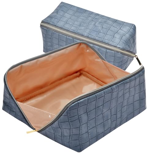 Lazy Make-up-Tasche lässt sich flach öffnen für einfachen Zugriff, große Kapazität, Kosmetiktasche, Make-up-Tasche, Aufbewahrungs-Organizer für Frauen und Mädchen, wasserdichte Reise-Kulturbeutel, von Besank