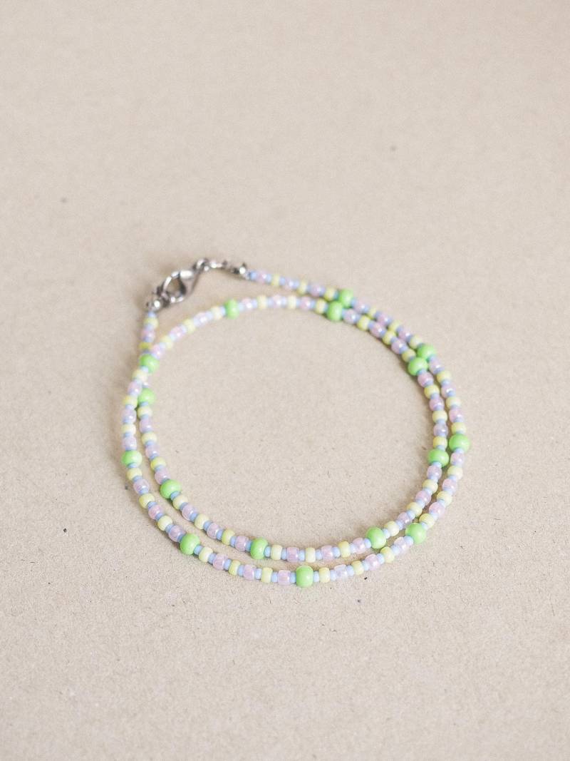 Perlenkette Aus Glasperlen in Pastelltönen | Individuelle Länge Verschluss Sterling Silber Geschenk Geburtstag Handmade Kette von BeschArtStudio