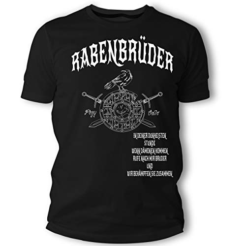 Beschdstoff Herren Tshirt - Rabenbrüder - Wikinger Odin Walhalla Vikings Motiv (5XL) von Beschdstoff