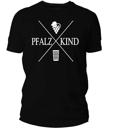 Beschdstoff T-Shirt Fun schwarz/weiß PFALZKIND (as3, Alpha, m, Regular, Regular) von Beschdstoff