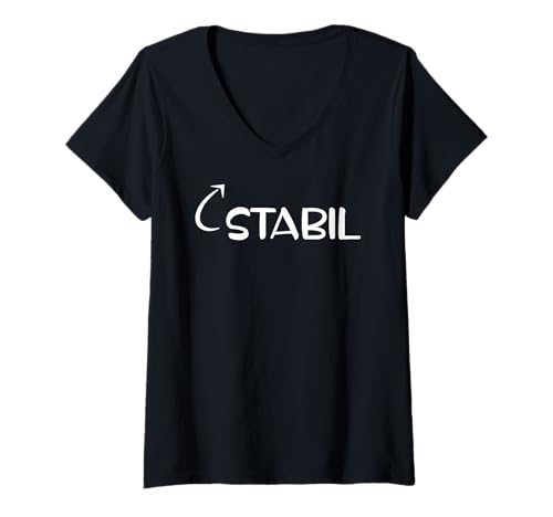 Damen Ich Bin Stabil Lustig Beständig, gefestigt Charakter T-Shirt mit V-Ausschnitt Damen Ich Bin Stabil Lustig Beständig, gefestigt Charakter T-Shirt mit V-Ausschnitt von Beschreibe Dich Mit diesen Tees Und Mehr