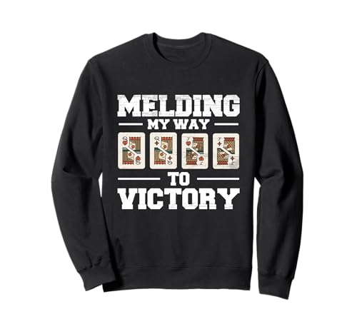 Lustiger Pinochle Spruch Männer Frauen Melding Way Victory Sweatshirt von Beses Pinochle Spieler Apparel