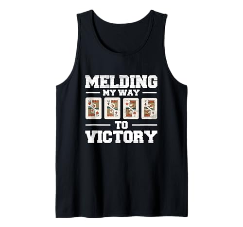 Lustiger Pinochle Spruch Männer Frauen Melding Way Victory Tank Top von Beses Pinochle Spieler Apparel