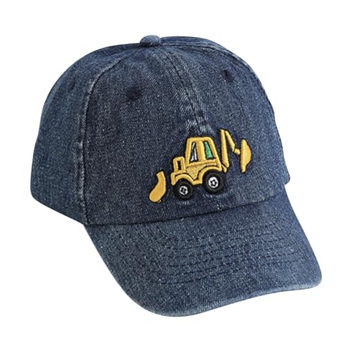 Besforta Cute Stickerei Bagger Kleinkind Kinder Baseball Cap verstellbare Baumwolle gewaschen Vintage Dad Hut für Jungen Mädchen Alter 2-8 von Besforta