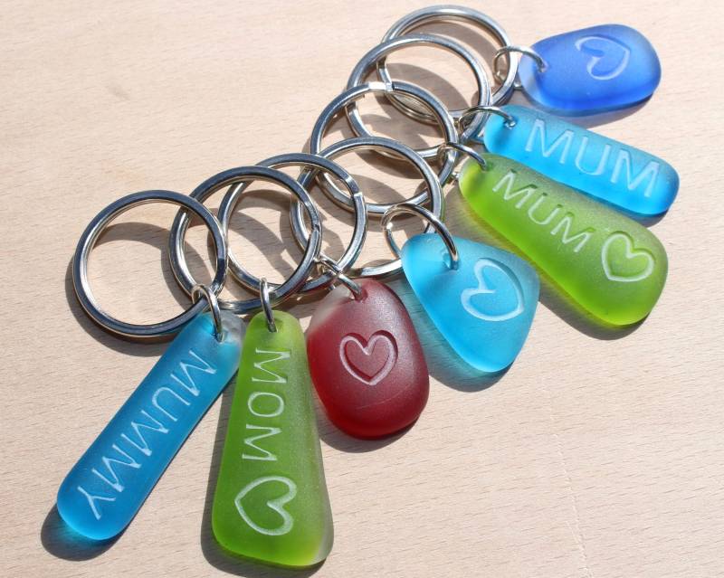 Grünes Seeglas Mama Geldbörse Charm Schlüsselanhänger Muttertag Geschenk Schlüsselring Für Geldbeutel von BesidetheseaStudio