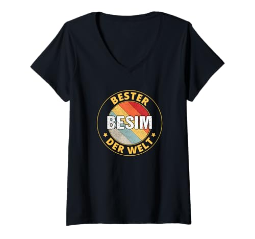 Damen Besim T-Shirt mit V-Ausschnitt von Besim Vorname T-Shirts & Geschenke