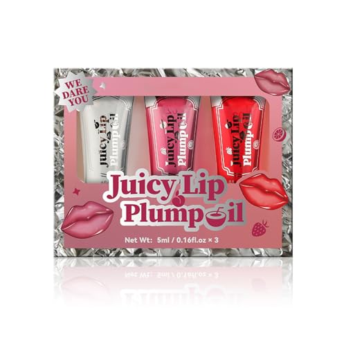 Lip Plumping Oil-Set, Feuchtigkeitsspendendes Lippenöl Roll-on Set, Lippenbalsam Set-3 Stück Lip Balm, Lang anhaltende Nährende Lippenpflege für Trockene & Rissige lippen lipmask1 (6) von Beslibate