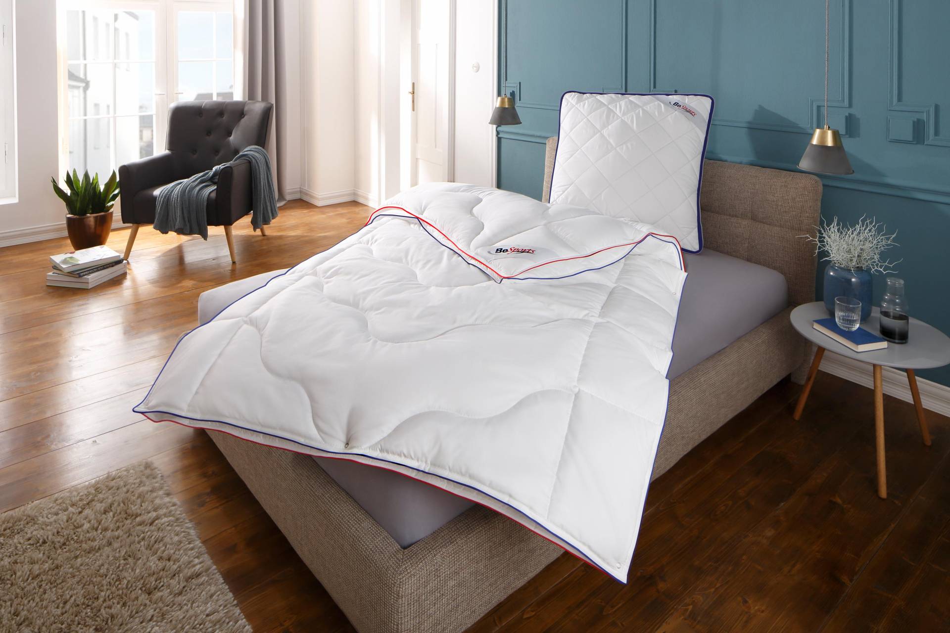 BeSports Bettdecke + Kopfkissen "BeSports Premium" Hohenstein Klimakomfort "sehr gut" getestet* von Besports