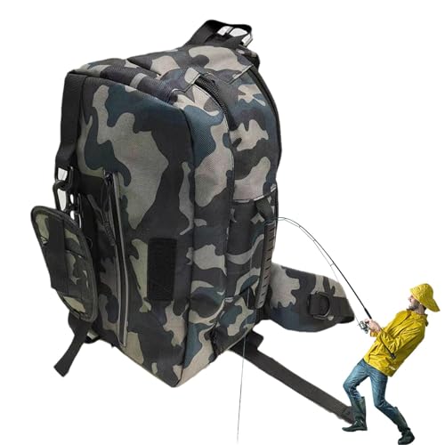 Besreey Fliegenfischerei Taillenpackung, Fischereibeutel | Verstellbarer Wanderschlingenbeutel,Multifunktional Tackle -Rucksack, tragbare Outdoor -Accessoires für Männer, Frauen von Besreey