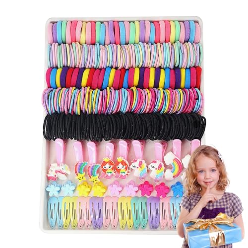Besreey Haargummi-Set,Haargummi-Geschenkset - Mehrfarbige Haargummis - Mehrfarbige Haargummis, Mädchen-Haar-Accessoires-Set, buntes elastisches Haarbänder-Set für Party von Besreey