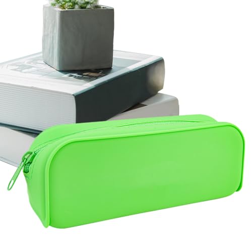 Besreey Silikonstiftbeutel, Silikon -Reißverschluss -Bleistiftbeutel - Weich ästhetischer Aufbewahrungsstiftkoffer - Silikon -Make -up -Pinselhaltertasche für Studenten, Kinder, Frauen, Erwachsene von Besreey