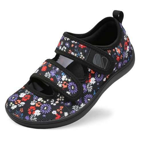 Besroad Damen-Wanderschuhe, breite Diabetiker-Schuhe, verstellbar, barfuß, lässig, atmungsaktiv, kein Tropfen, Arthritis, Ödeme, Sneaker, für drinnen und draußen, Blume, 39.5 EU Weit Besroad Damen-Wanderschuhe, breite Diabetiker-Schuhe, verstellbar, barfuß, lässig, atmungsaktiv, kein Tropfen, Arthritis, Ödeme, Sneaker, für drinnen und draußen, Blume, 39.5 EU Weit von Besroad