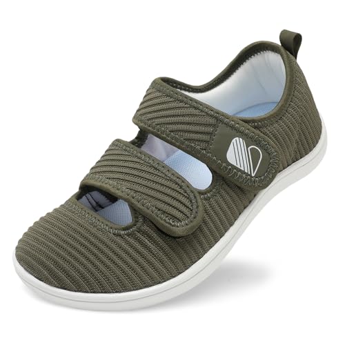 Besroad Damen-Wanderschuhe, breite Diabetiker-Schuhe, verstellbar, barfuß, lässig, atmungsaktiv, kein Tropfen, Arthritis, Ödeme, Sneaker, für drinnen und draußen, Grün , 37.5 EU Weit Besroad Damen-Wanderschuhe, breite Diabetiker-Schuhe, verstellbar, barfuß, lässig, atmungsaktiv, kein Tropfen, Arthritis, Ödeme, Sneaker, für drinnen und draußen, Grün , 37.5 EU Weit von Besroad