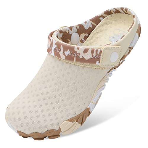 Besroad Outdoor-Wander-Sandalen, Sportschuhe, Wasserschuhe, modische Sneaker, Hausschuhe, klassische Clogs für Damen und Herren, Camo Brown, 9 Women/7.5 Men von Besroad
