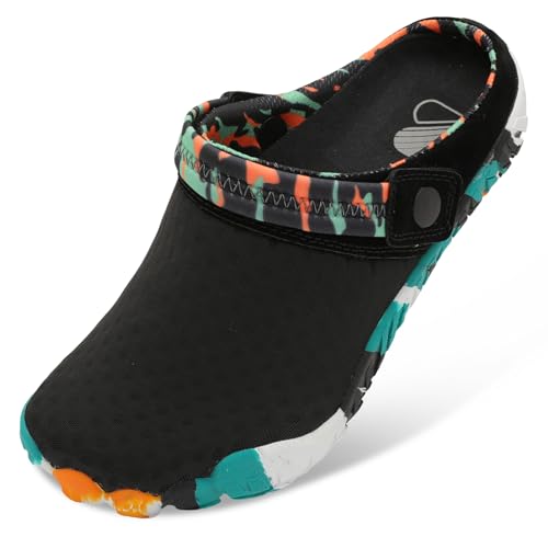 Besroad Outdoor-Wander-Sandalen, Sportschuhe, Wasserschuhe, modische Sneaker, Hausschuhe, klassische Clogs für Damen und Herren, Camouflage / Schwarz, 11.5 Women/10.5 Men von Besroad