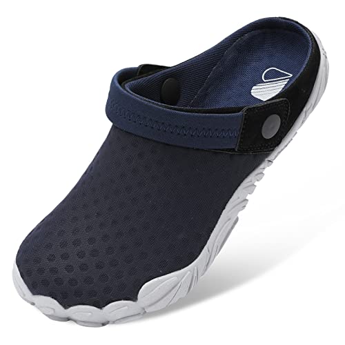 Besroad Outdoor-Wander-Sandalen, Sportschuhe, Wasserschuhe, modische Sneaker, Hausschuhe, klassische Clogs für Damen und Herren, Marineblau, 8.5 Women/7 Men von Besroad