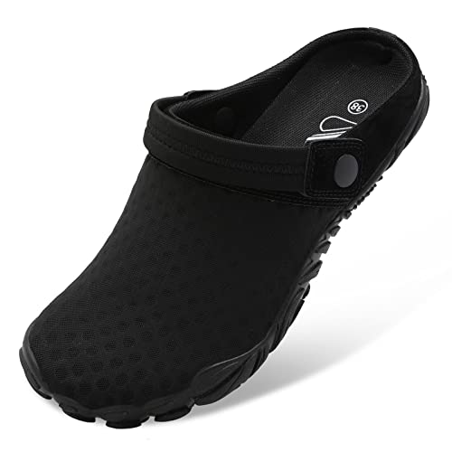 Besroad Outdoor-Wander-Sandalen, Sportschuhe, Wasserschuhe, modische Sneaker, Hausschuhe, klassische Clogs für Damen und Herren, Schwarz, 13 Women/12 Men von Besroad