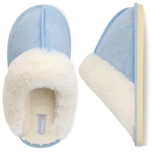 Besroad Winter Fuzzy Hausschuhe Sandalen Plüsch Kunstfell Flauschige Flache Hausschuhe Warme Slide Schuhe für Damen, Hell, blau, 6-7 Besroad Winter Fuzzy Hausschuhe Sandalen Plüsch Kunstfell Flauschige Flache Hausschuhe Warme Slide Schuhe für Damen, Hell, blau, 6-7 von Besroad